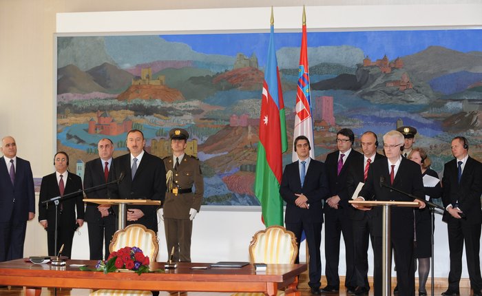 Prezident İlham Əliyev: Xorvatiya TANAP layihəsi vasitəsilə Azərbaycan qazının Avropa məkanına gətirilməsində tərəfdaşımız olacaq (FOTO) (ƏLAVƏ OLUNUB)